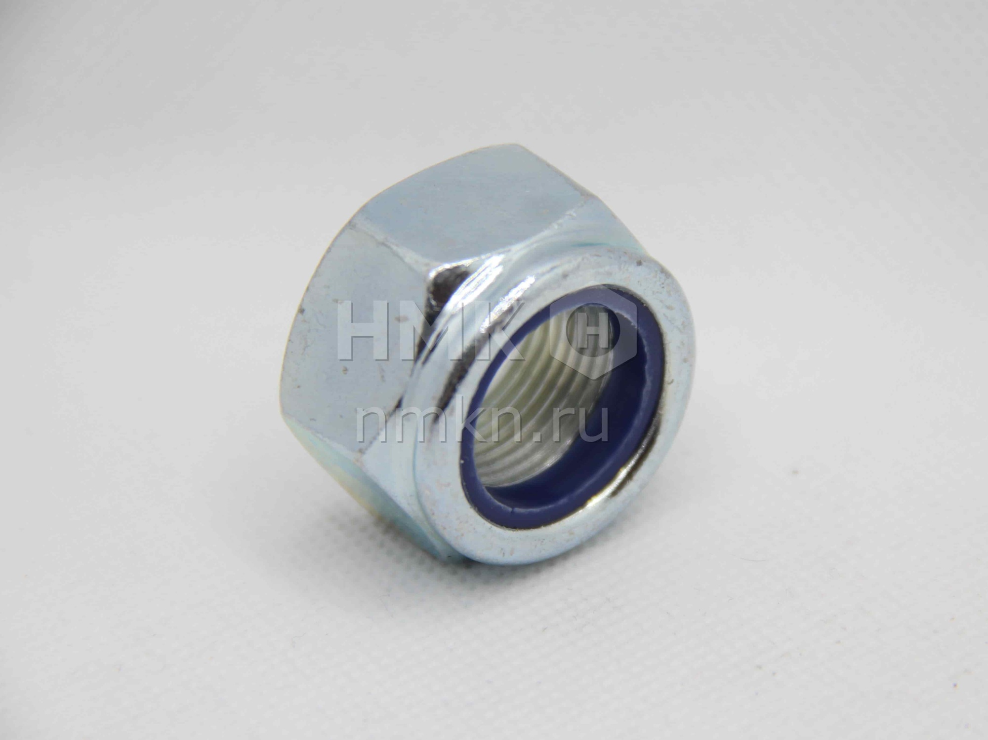 гайка м20х1,5 din 985 с синим нейлоновым кольцом (цинк) в интернет-магазине НМК